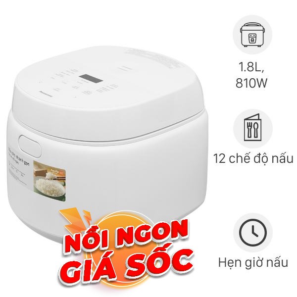 Nồi cơm điện tử Panasonic 1.8 lít SR-DL184WRA